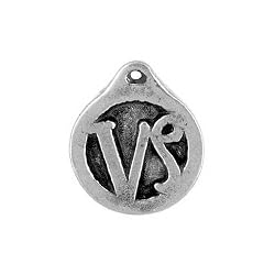 Capricorn the Goat, Zodiac Talisman Pewter Pendant on Corded Necklace