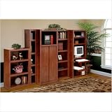 Charles Harris 72 H Armoire and Bookcase Wall in Dark Cherry