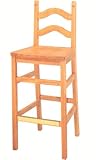 AC Furniture 1903 Bar Stool with Wood Saddle Seat