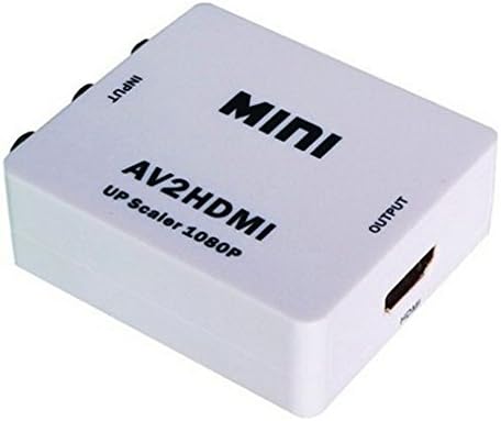 3RCA AV to HDMI Converter Support NTSC and PAL Up to 1080p