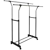 Jago KLSD03 Doppel-Kleiderst�nder gebogen 2 Stangen gebogen vier Rollenvon "Jago"