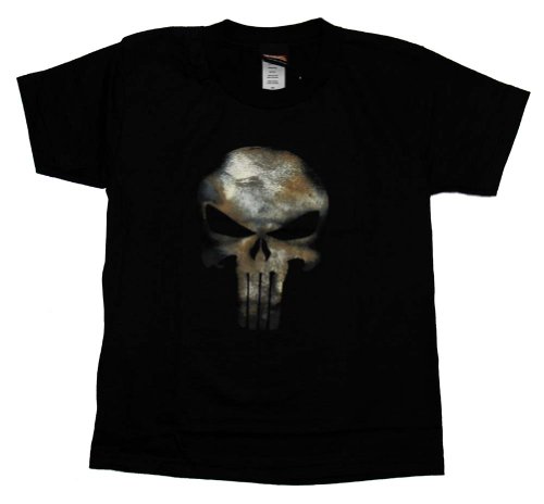  The Punisher Frank Castle Skull Marvel Comics Costume Uniform Juvenile T-Shirt Tee