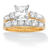Cubic Zirconia Wedding Ring Set