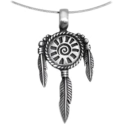 Native American Feather Shield Choker Necklace