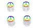 Peace Sign Rainbow - Tire Rim Valve Stem Caps - Aluminum Discount