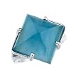 18K White Gold 14 MM Aquamarine Ring