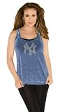 MLB Women's New York Yankees Burnout Tank Top (Navy, X-Large)