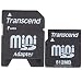 Transcend TS512MSDM 512MB miniSD Memory Card with Adapter