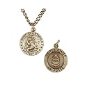 St. Christopher Us Air Force Medal,pewter,with 24", Endless, Stainless Steel Chain.