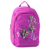Ed Hardy Josh Butterfly Glitter Backpack - Purple