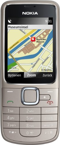 Nokia 2710 Navigation Edition Handy (GPS, lebenslange Navi Lizenz, 2 MP, Gerätehalter CR-118, KFZ-Ladekabel DC-4) warm silver