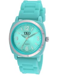 TKO ORLOGI Womens TK584-TQ Milano II Turquoise Rubberized Case Watch