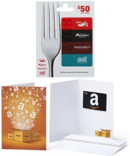 $50 Brinker Gift Card and $10 Amazon.com Gift Card