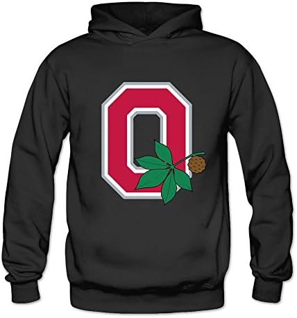 SHFL Women's NCAA Ohio State Buckeyes Personalized Hooded Sweatshirt Black S