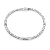 Beaded Magnetic Bracelet in Sterling Silver