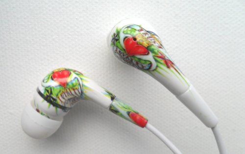 Ed Hardy Tattoo Earbuds for iPod iPhone Loyalty Respect Design  