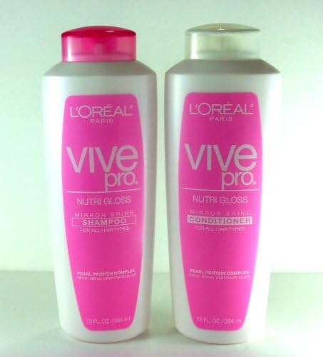 L'oreal Vive Pro Nutri Gloss Shampoo & Conditioner Mirror Shine (2 Item Bundle)