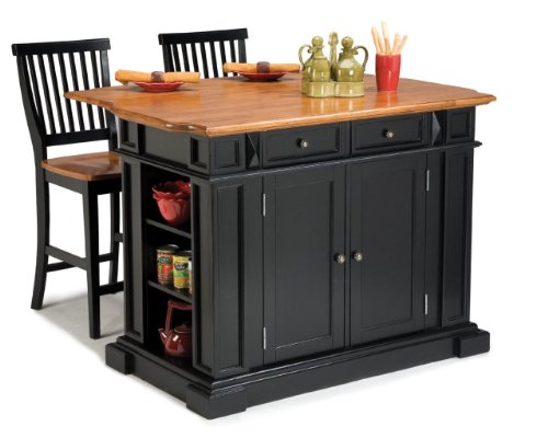Kitchen Island & Two Stools by Home Styles - Cottage Oak (5004-948)