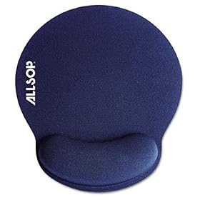 Allsop 30206 - Memory Foam Mouse Pad with Wrist Rest, Blue, 7 1 4 x 8 1 4 by Allsop