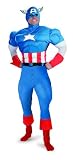 Marvel Captain America Deluxe Muscle Adult Costume – Size 42/46