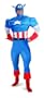 Captain America Deluxe Muscle Adult Halloween Costume Size 42-46