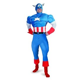 Marvel Captain America Deluxe Muscle Adult Costume - Size 42/46