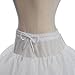 Topwedding 4 Hoops Ruffled Nylon Floor Length Half Slip Bridal Petticoat
