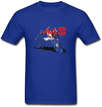 WUJIXIAN Men's Transformers Optimus Prime T Shirt XXL Royal Blue