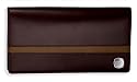 Cross Checkbook Wallet 1846 Leather Collection Dark Chocolate with Milk Chocolate