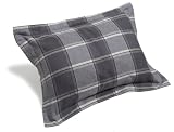 Pinzon Hyde Park Flannel Standard Sham, Grey Hyde Park