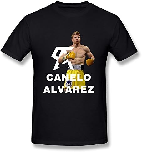 GOOOSO Men's WBC Canelo Alvarez Boxing Champion Fashion T-shirt O-neck Black XXL