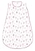 SwaddleDesigns Cotton Muslin zzZipMe Sleeping Sack, Wearable Blanket with 2-Way Zipper, Pink Thicket, Medium, 6-12 Months