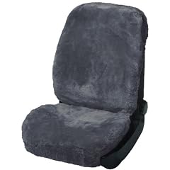 1 Stk Lammfell Sitzbezug anthrazit aus Merino-Lammfell, 100 Prozent echtes Lammfell