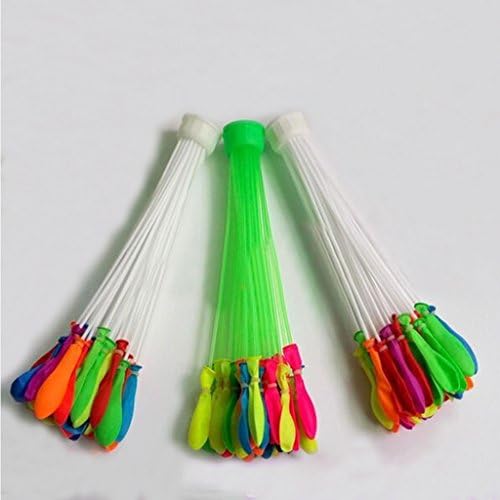 Water Balloons 3 Bunches by TTGO (Green and White) 111 Total Colorful Balloons Fill in 1 Minute
