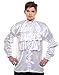 Frilly Ruffled Seinfeld Pirate Costume Shirt (XL) White