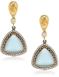 Azaara London Blue Swarovski Crystal Drop Earrings