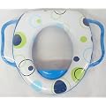 Baby Soft Padded Potty Training Toilet Seat With Handles BLUE CIRCLE