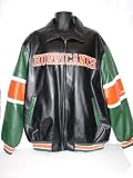 Miami Hurricanes Pleather Varsity Jacket with