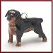 rottweiler5  - MiniPets Sterling Silver Enameled Rottweiler Dog Charm