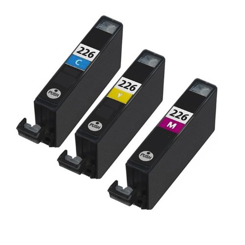 HI-VISION ® 3 Pack Compatible Canon CLI-226, CLI 226 Color Ink Cartridge Replacement (1 Cyan, 1 Yellow, 1 Magenta) for PIXMA iP4820, PIXMA iX6520, PIXMA MG5320, PIXMA MG5120, PIXMA iP4920, PIXMA MX882 Wireless, PIXMA MG5220 Wireless, PIXMA MG8220 Wireless
