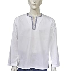 Men Cotton Short Kurta India Chest 44 inches