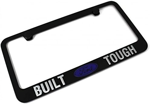Elite Automotive License Plate Frame for Ford Built Tough Black Steel - 906-3196