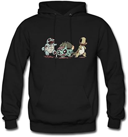 MeowStore Men's Japan Cartoon Pokemon Zombie Pet Hoodies Coat Large Black