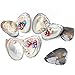 JNMM 5PC Pearl Oysters Freshwater Cultured with 10 Mix Color Round Love Wish Oysters with Pearls Inside 10 Colors (7-8mm), Valentines Mothers Day Birthday Gifts Pearl Wedding Party (Total 50 Pearls)