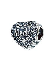 Zable (tm) Sterling Silver Madre Pandora Compatible Bead / Charm