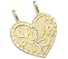 14k Yellow Gold Love Breakable Heart Charm Pendant New