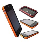 Orange and Black Premium Bumper Case for Apple iPhone 4 - AT&T