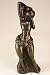 Art Deco African Faceless Bronze Statue Solid Bronze