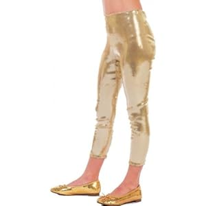 Kinder Glanz-Legging Gold, Gr. 140
