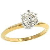 6 prong Round Solitaire Engagement Ring .96cttw J/si3